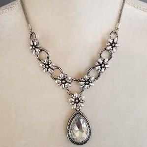 Vintage Statement Necklace Large Rhinestone Boho